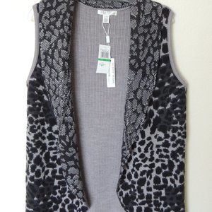 SPENSE, Petite Large, Black and Grey Leopard Print